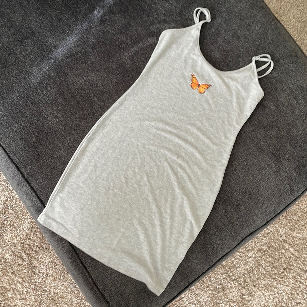 Bodycon butterfly mini dress